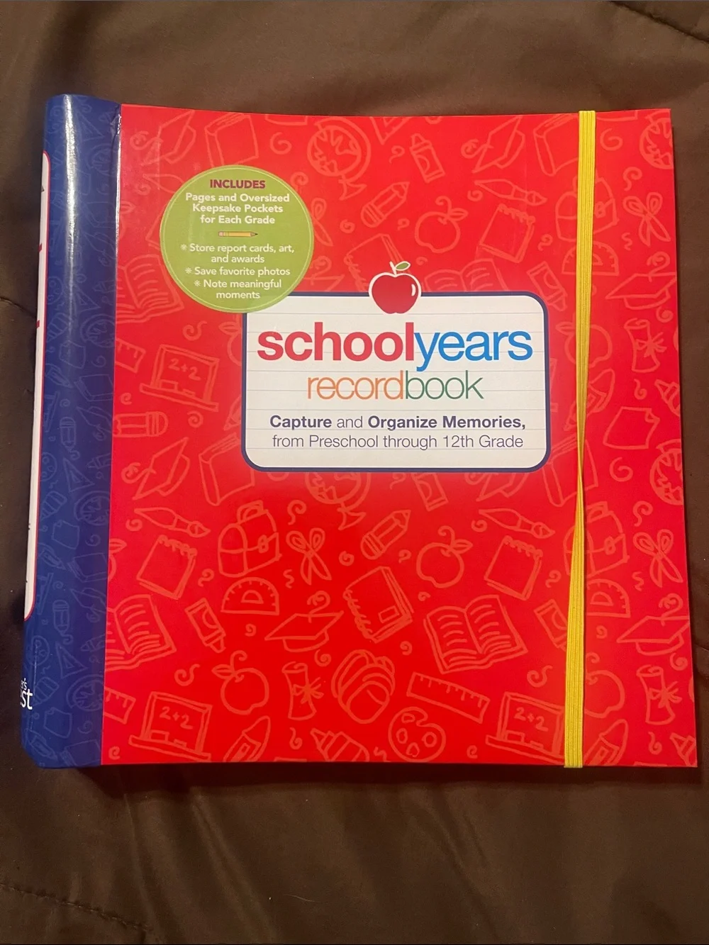 Two School Days School Record Album - Red Apple & Blue Cover